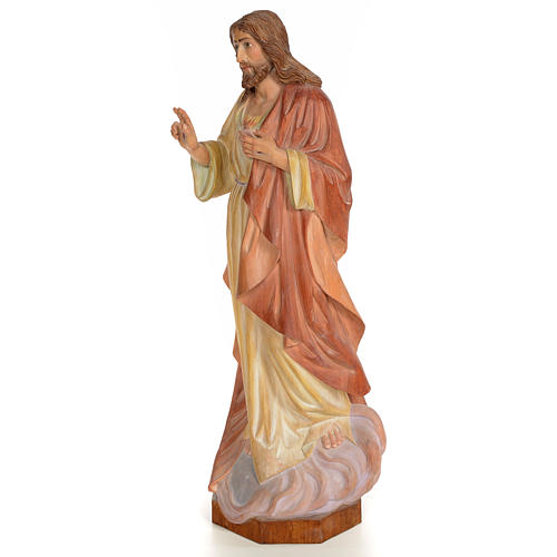 Statue Sacré-Coeur de Jésus 60 cm bois peint 2