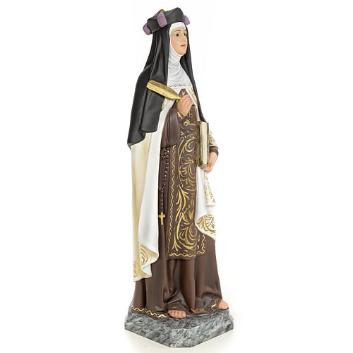 Santa Teresa de Liseux 60 cm pasta madeira acab. elegante 4