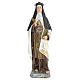 Saint Teresa of Jesus statue 60cm, wood paste, elegant decoratio s1
