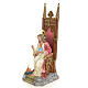 Sacred Heart of Jesus on throne statue 30cm, wood paste, elegant s2