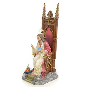 Sacro Cuore di Gesù in trono 30 cm dec. elegante
