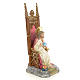 Sacred Heart of Jesus on throne statue 30cm, wood paste, elegant s4