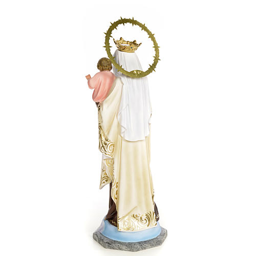 Virgen del Carmen 50cm pasta de madera dec. elegante 3