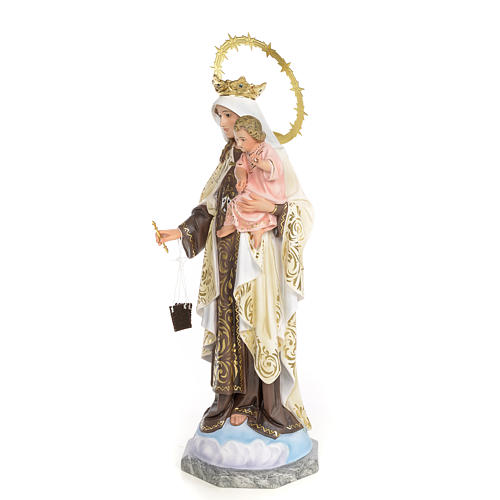 Our Lady of Mount Carmel statue 50cm, wood paste, elegant decora 2
