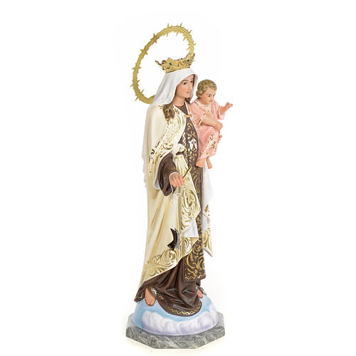 Our Lady of Mount Carmel statue 50cm, wood paste, elegant decora 4