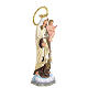 Our Lady of Mount Carmel statue 50cm, wood paste, elegant decora s4