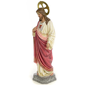 Sacred Heart of Jesus statue 60cm, wood paste, elegant decoratio