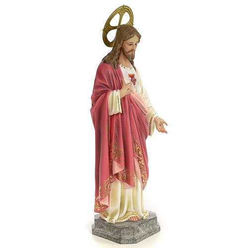 Sacred Heart of Jesus statue 60cm, wood paste, elegant decoratio 4