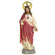 Sacro Cuore di Gesù 60 cm pasta di legno dec. elegante s1