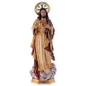 Sacred Heart of Jesus statue 60cm, wood paste, extra decoration