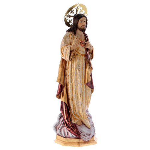 Sagrado Corazón de Jesús 60cm pasta de madera dec. 4