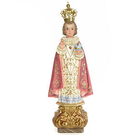 Gesù Bambino di Praga 80 cm pasta di legno dec. elegante