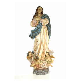 Immaculée Conception 120cm pâte bois vieillie
