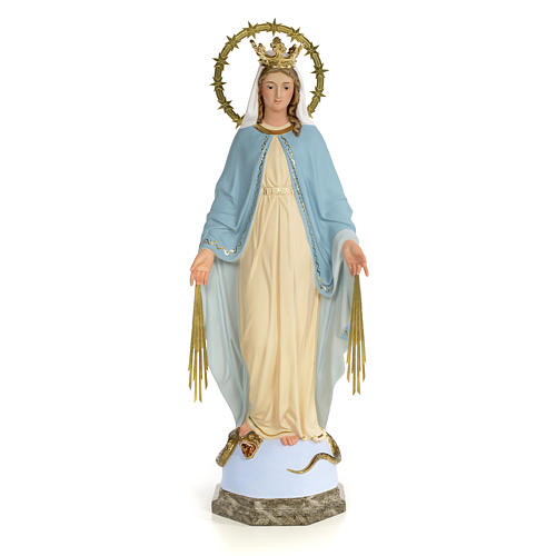 Vergine Miracolosa 60 cm pasta di legno dec. fine 1