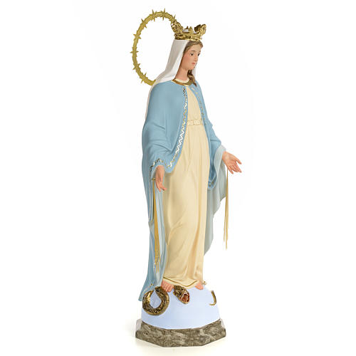 Vergine Miracolosa 60 cm pasta di legno dec. fine 4