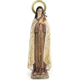 Saint Therese statue 60cm, wood paste, elegant decoration