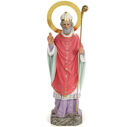 Saint Ildephonsus statue 60cm, wood paste, fine decoration 1