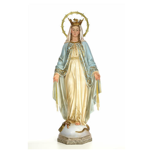 Vergine Miracolosa 120 cm pasta di legno dec. elegante 1