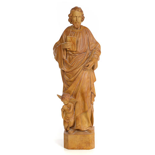 Saint Matthew 60cm, wood paste, burnished decoration 1