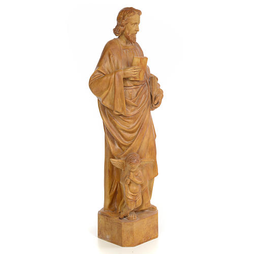 Saint Matthew 60cm, wood paste, burnished decoration 4