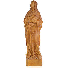San Giovanni Evangelista 60 cm pasta di legno dec. brunita