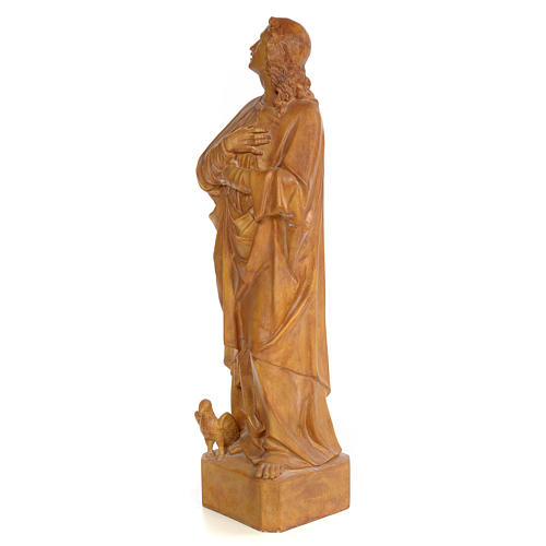 San Giovanni Evangelista 60 cm pasta di legno dec. brunita 2