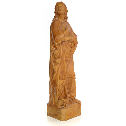 San Giovanni Evangelista 60 cm pasta di legno dec. brunita 4