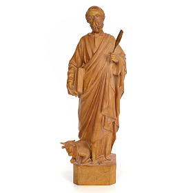 Saint Luke 60cm, wood paste, burnished decoration