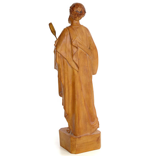 Saint Luke 60cm, wood paste, burnished decoration 3