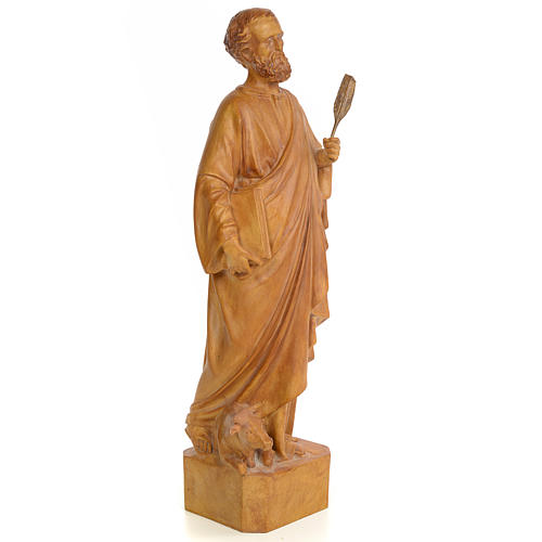 Saint Luke 60cm, wood paste, burnished decoration 4