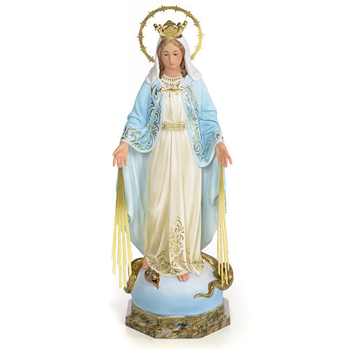 Virgen Milagrosa 50cm pasta de madera dec. Elegante 1