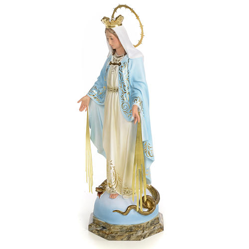 Vergine Miracolosa 50 cm pasta di legno dec. elegante 2
