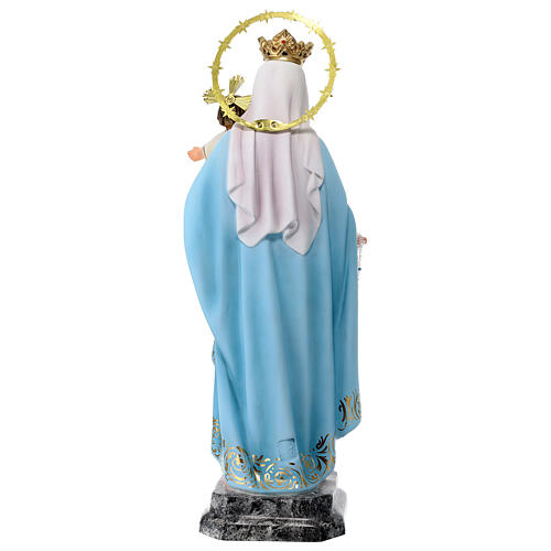 Madonna del Rosario 40 cm pasta di legno dec. elegante 5