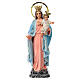 Our Lady of the Rosary statue 40cm, wood paste, elegant decorati s1