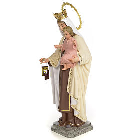 Imagens em Madeira Pintada: Nossa Senhora do Monte Carmelo 40 cm pasta madeira acab. gracioso