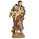 San Giuseppe con bambino 80 cm pasta legno dec. anticata s1