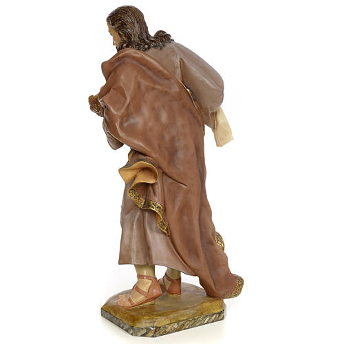 Saint Joseph and baby, 80cm wood paste, antique decoration 3
