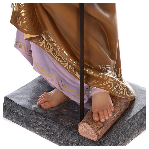 San Giuseppe con bambino 120 cm pasta di legno dec. elegante 10
