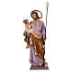 San Giuseppe con bambino 120 cm pasta di legno dec. elegante s1