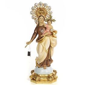 Virgen del Carmen 50cm pasta de madera dec. especial
