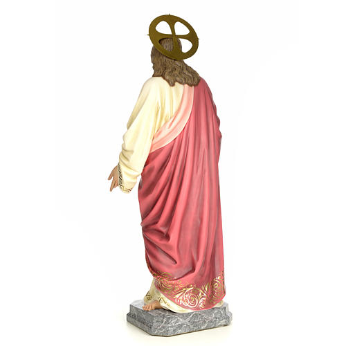 Statue Sacré-Coeur de Jésus 120 cm pâte à bois finition élégante 3
