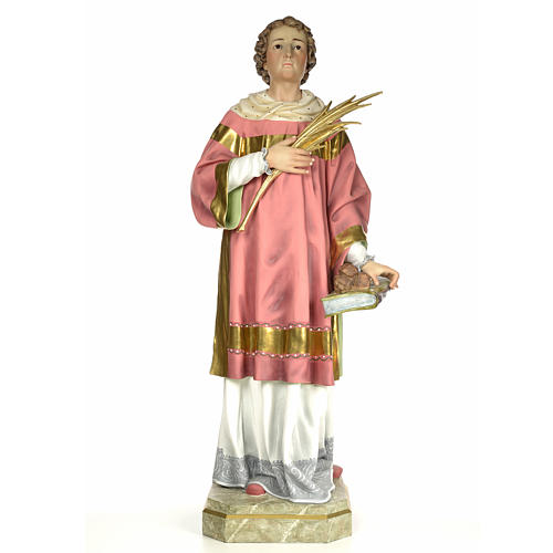 Statue Saint Étienne martyr 150 cm pâte à bois finition élégante 1