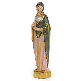 Virgen con el Niño 30cm pasta de madera dec. especial