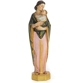 Vergine con bimbo 30 cm pasta di legno dec. speciale