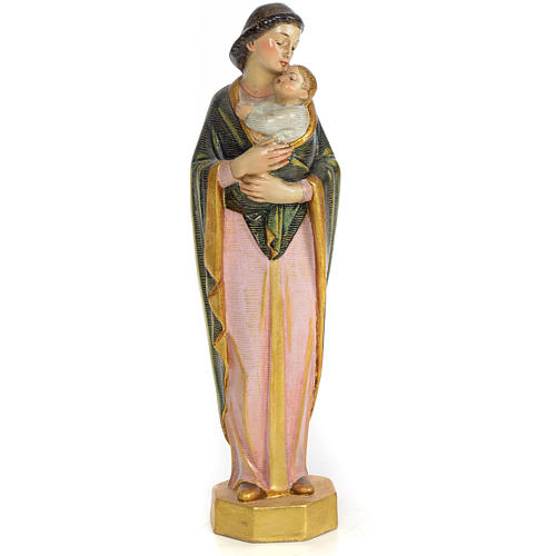 Vergine con bimbo 30 cm pasta di legno dec. speciale 1