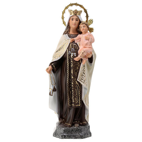 Our Lady of Mount Carmel 20cm, wood paste, elegant decoration 1