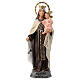 Our Lady of Mount Carmel 20cm, wood paste, elegant decoration s1
