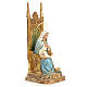 Sacré-Coeur de Marie sur trône 40 cm pâte bois finition supérieu s8