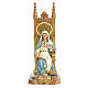 Sacré-Coeur de Marie sur trône 40 cm pâte bois finition supérieu s1
