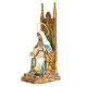Sacré-Coeur de Marie sur trône 40 cm pâte bois finition supérieu s2